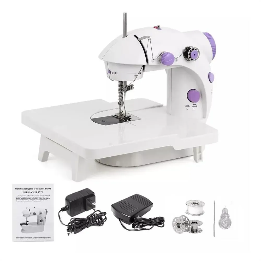 MAQUINA DE COSER CON TABLA CAJA MORADA