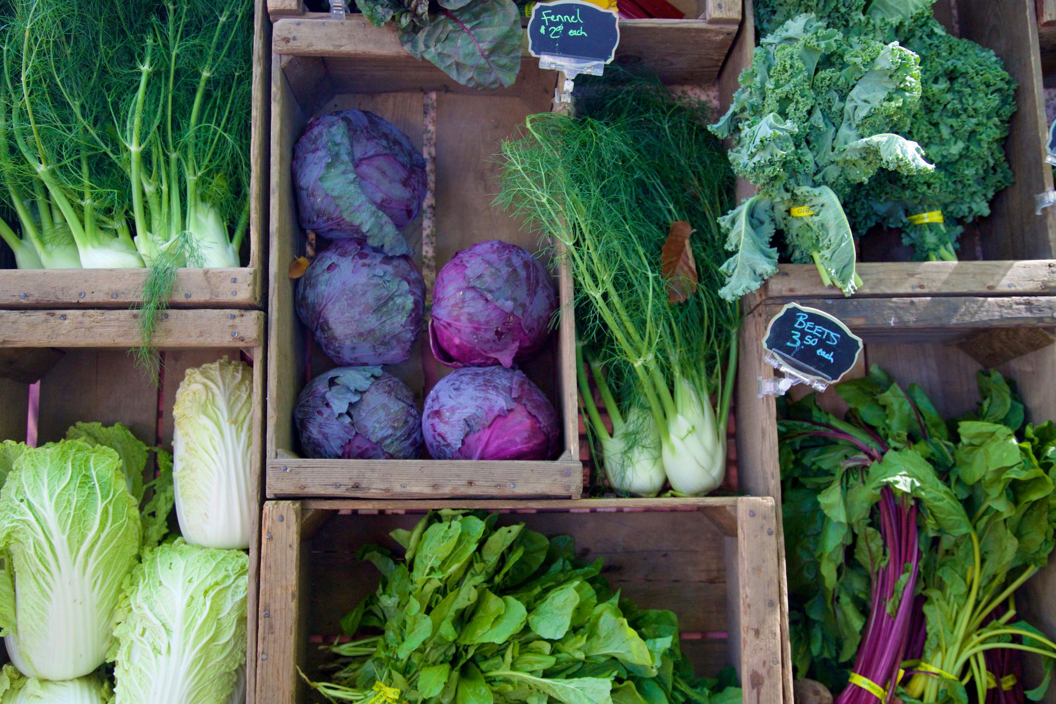 Fruit and Vegetable on a farmer's market stand