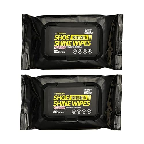 Shoe Wipes & Sneaker Wipes – (80 + 80 Count) Pack of 2 – Quick Wipes for Shoes Cleaning – Shoe Cleaning Wipes for All Shoes – Portable Cleaner for Sneakers, Leather & Sports Footwear White