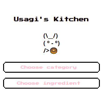 screenshot from Usagi's Kitchen app