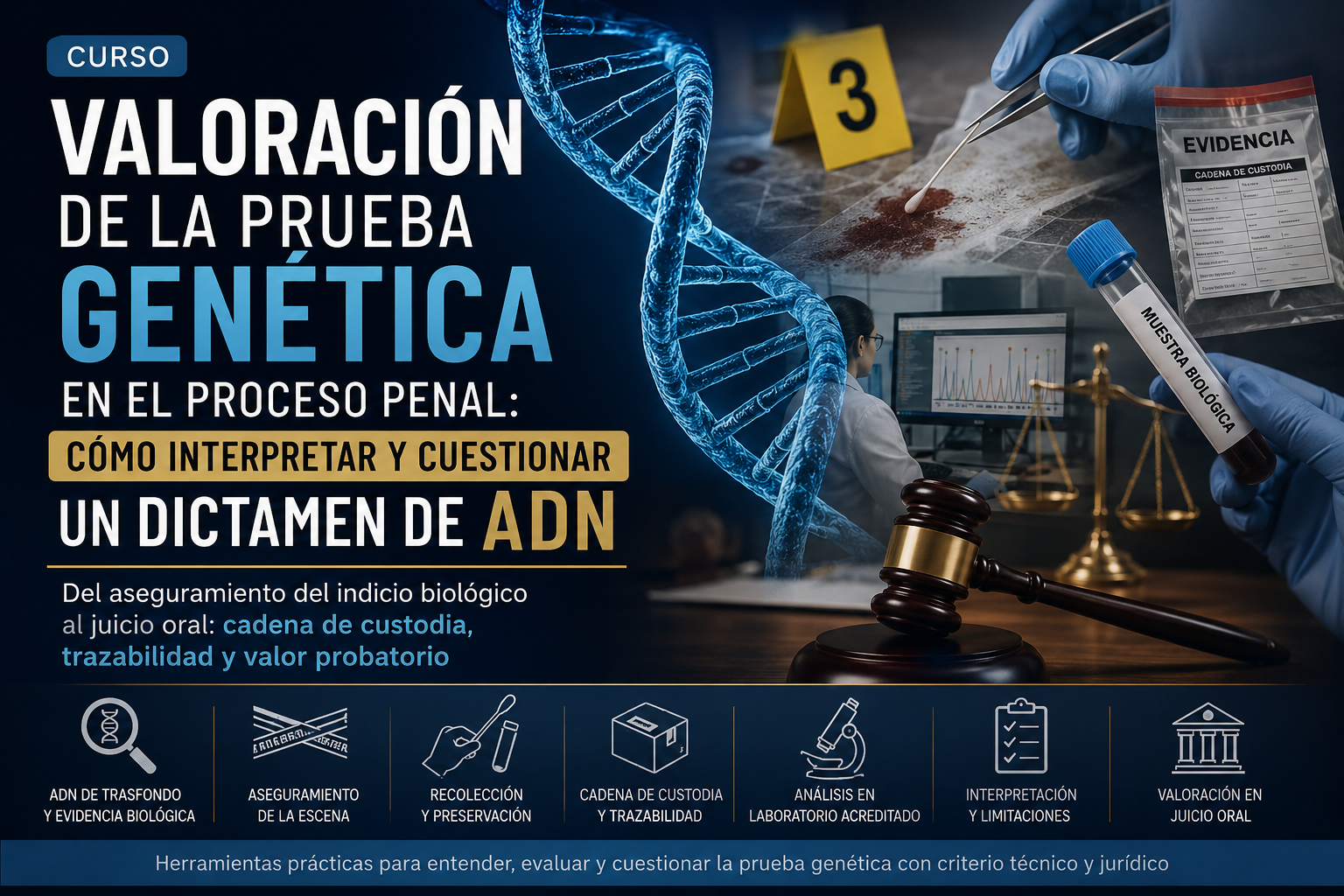 Valoración de la prueba genética en el proceso penal: cómo interpretar y cuestionar un dictamen de ADN