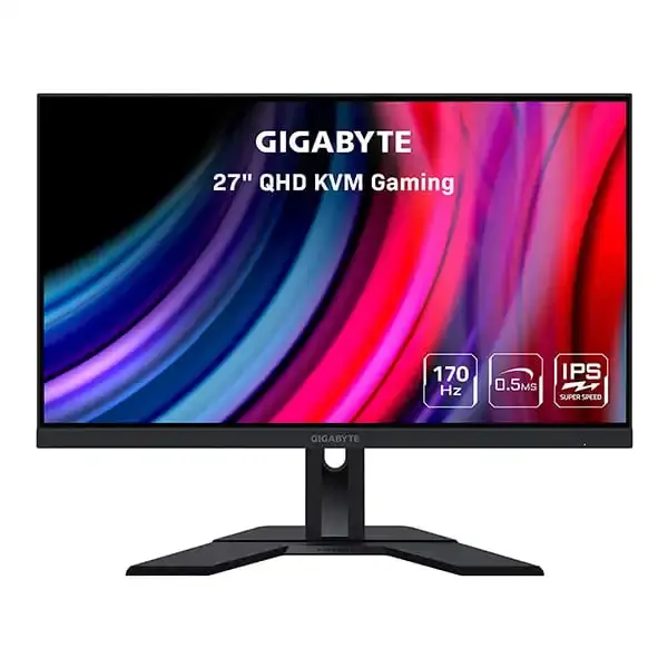 GIGABYTE M27Q 27Inch(68.8Cm) 170Hz, 2560 X 1440 Pixels -Kvm Gaming Monitor, Ss Ips Display, 0.5Ms (Mprt) Response Time, Hdr Ready, Freesync Premium, 1X Display Port 1.2, 2X Hdmi 2.0, 2X Usb 3.0, Black