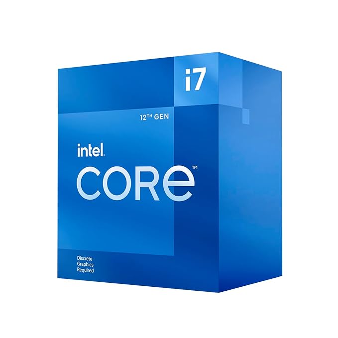 Intel Core i7 12700F 12 Gen Generation Desktop PC Processor CPU with 25MB Cache and up to 4.90 GHz Clock Speed 3 Years Warranty with Fan LGA 1700 4K 