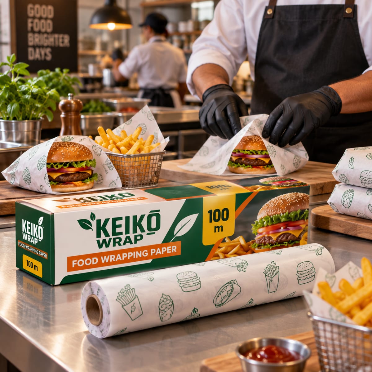 KEIKOwrap Food Wrapping Paper Roll — 100 m — image 4