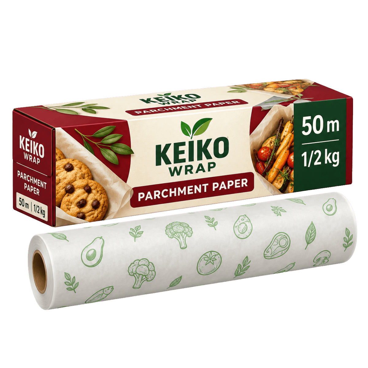 KEIKOwrap Parchment Paper Roll — 50 m / 1/2 kg — image 1