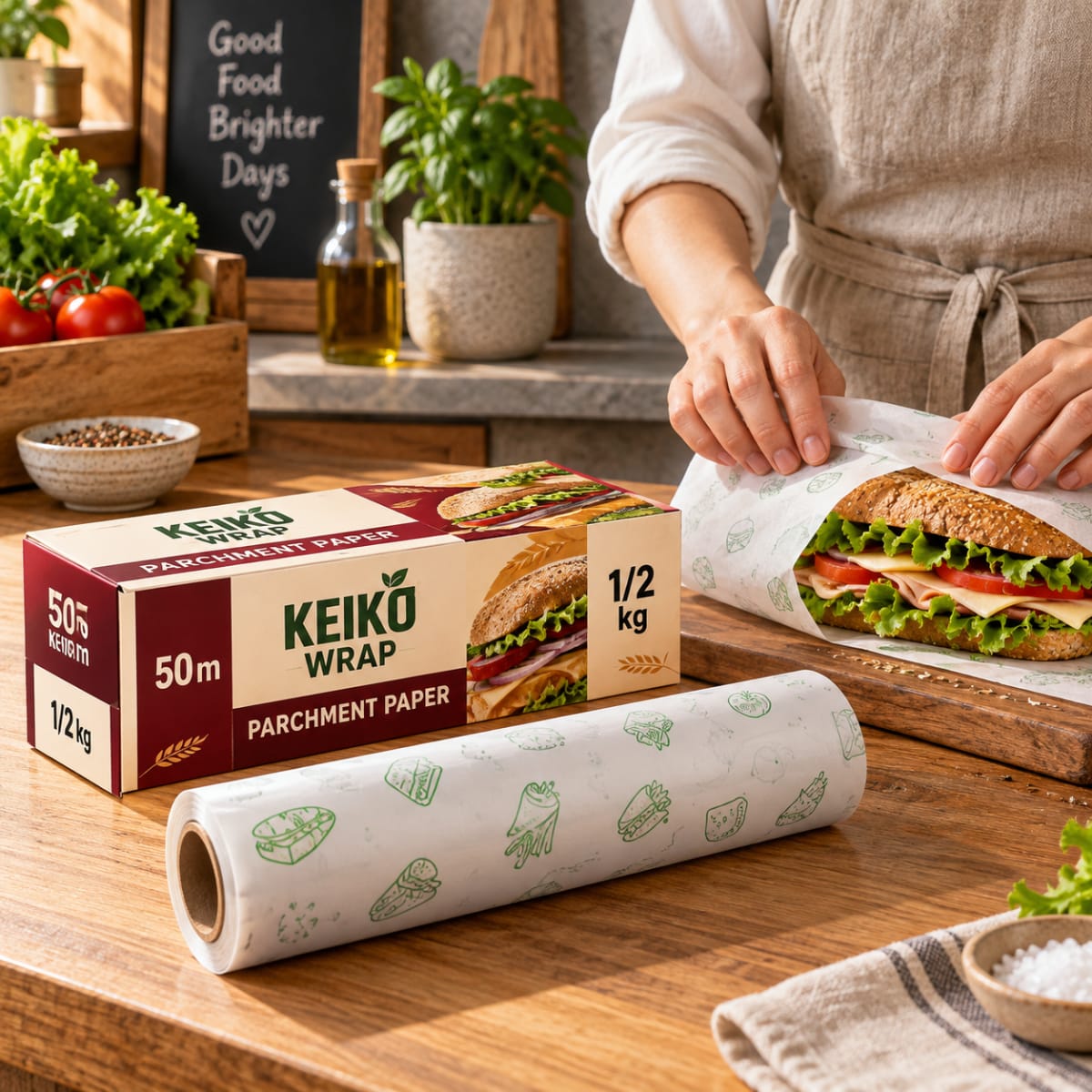 KEIKOwrap Parchment Paper Roll — 50 m / 1/2 kg — image 2