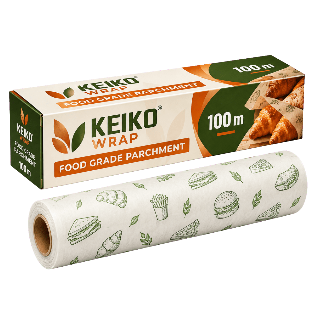 KEIKOwrap Food Grade Parchment Paper Roll — 100 m — image 1