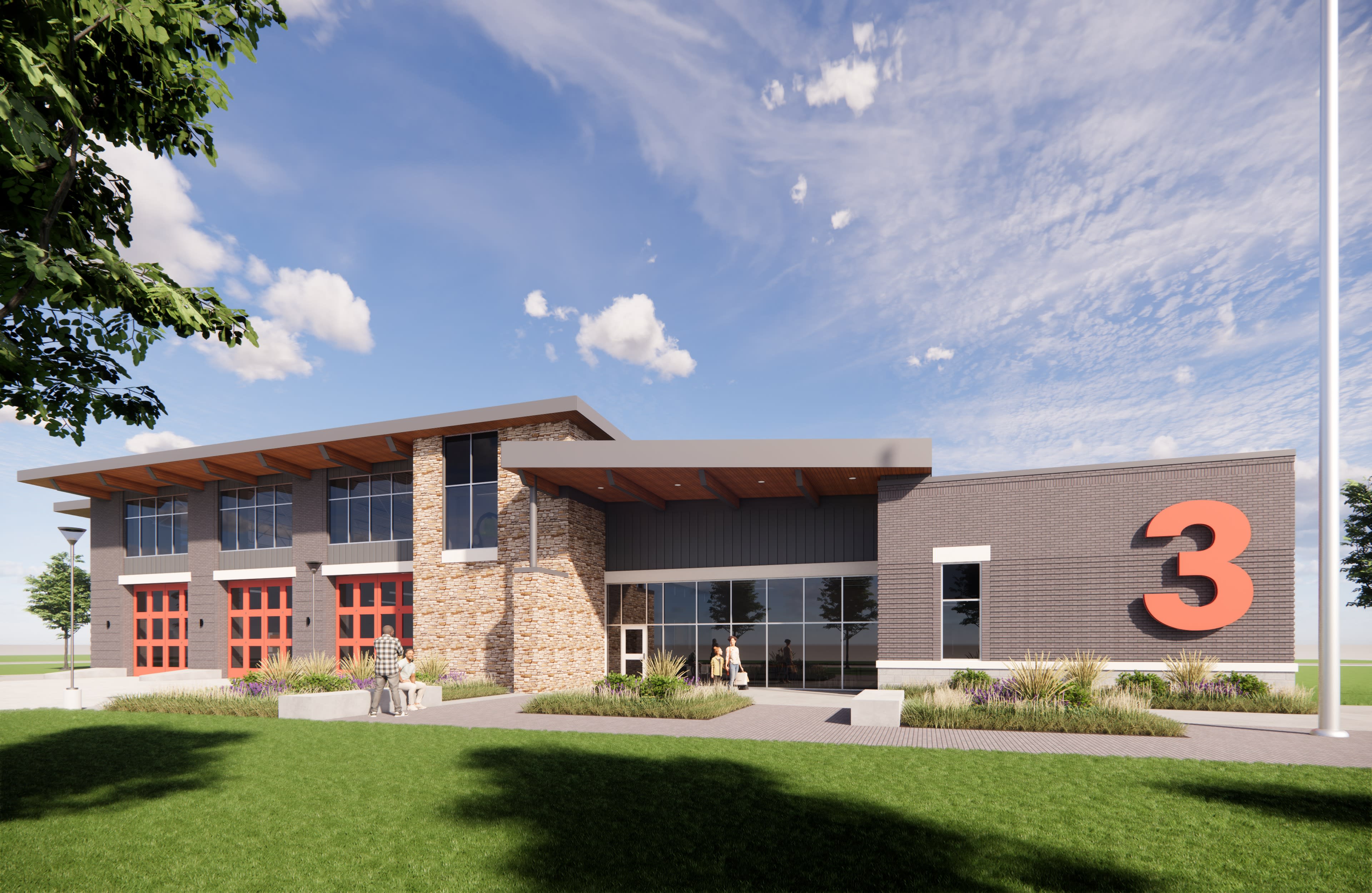 City of Terrell Fire Station No. 3 &mdash; exterior hero shot