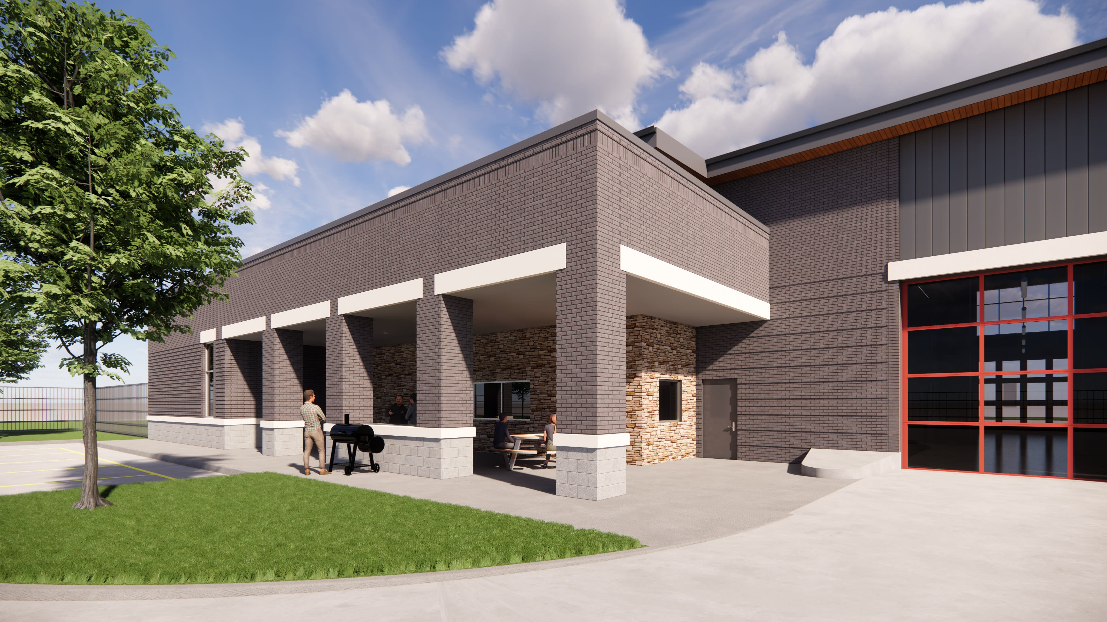 City of Terrell Fire Station No. 3 &mdash; exterior patio