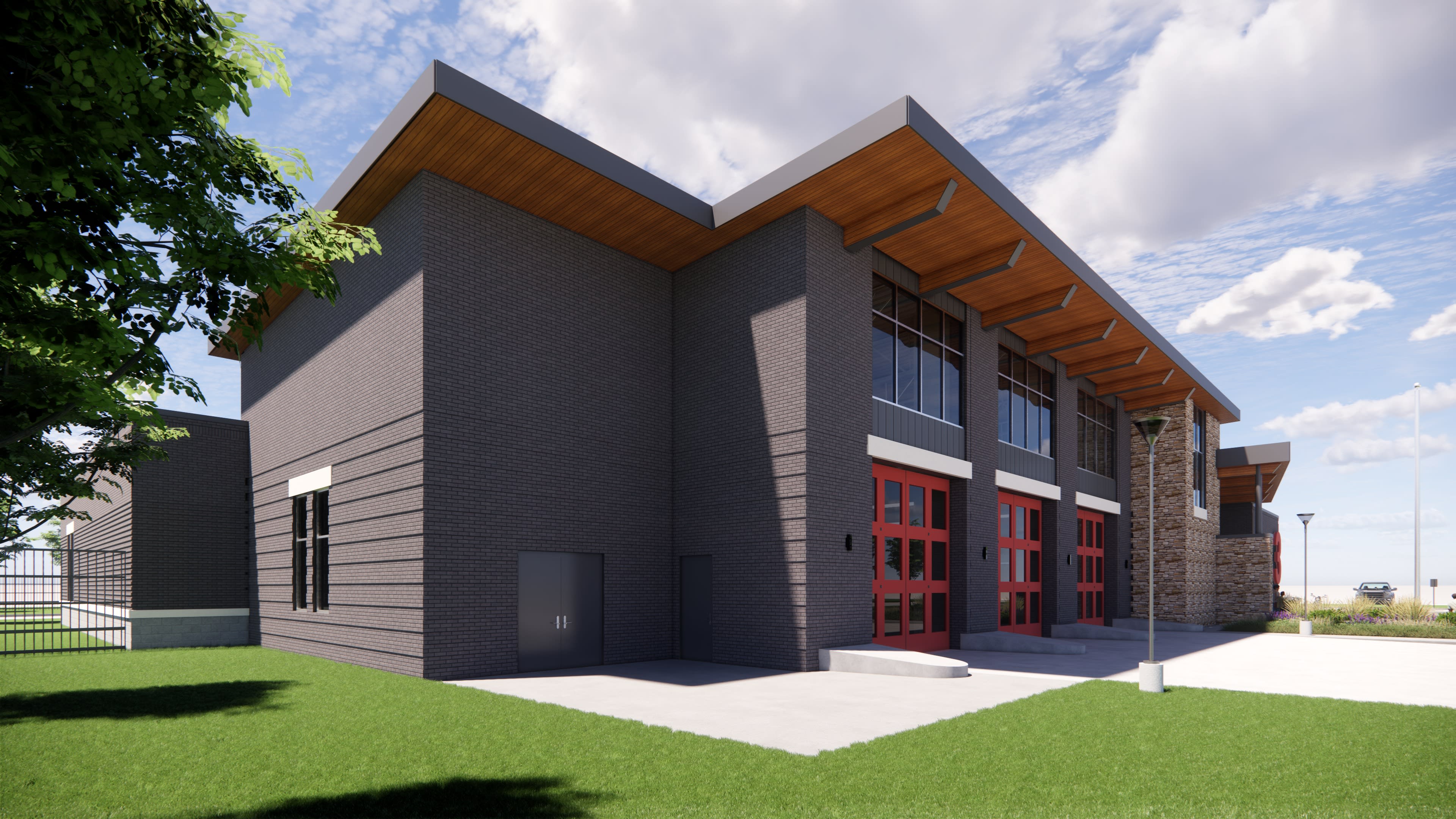 City of Terrell Fire Station No. 3 &mdash; rear exterior