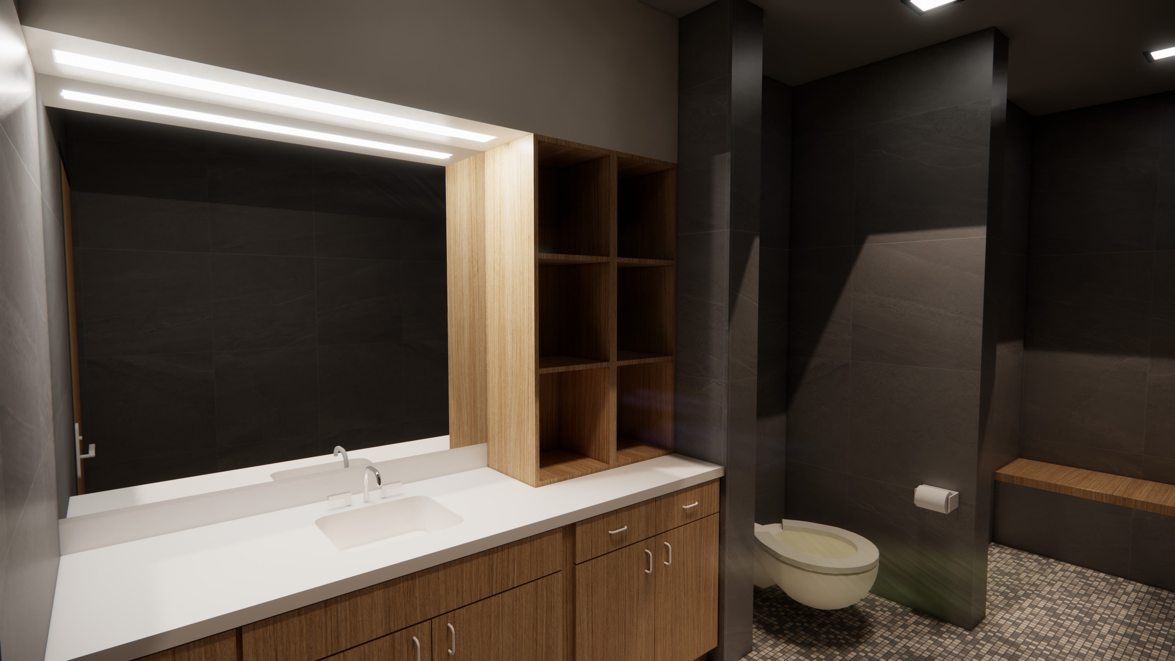 City of Terrell Fire Station &mdash; restroom and shower