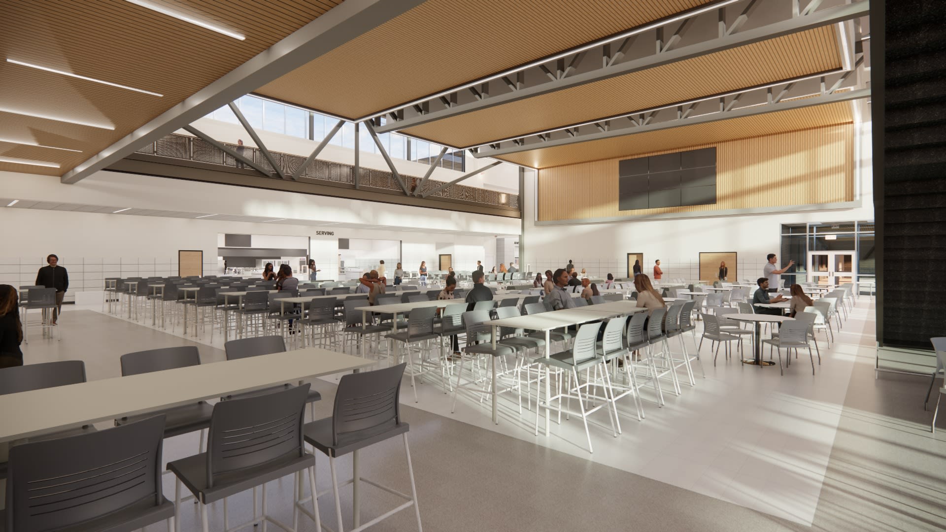 CIW cafeteria &mdash; seating area view
