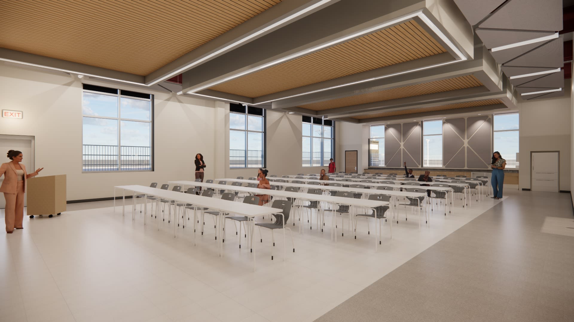 CIW lecture hall &mdash; empty, full room