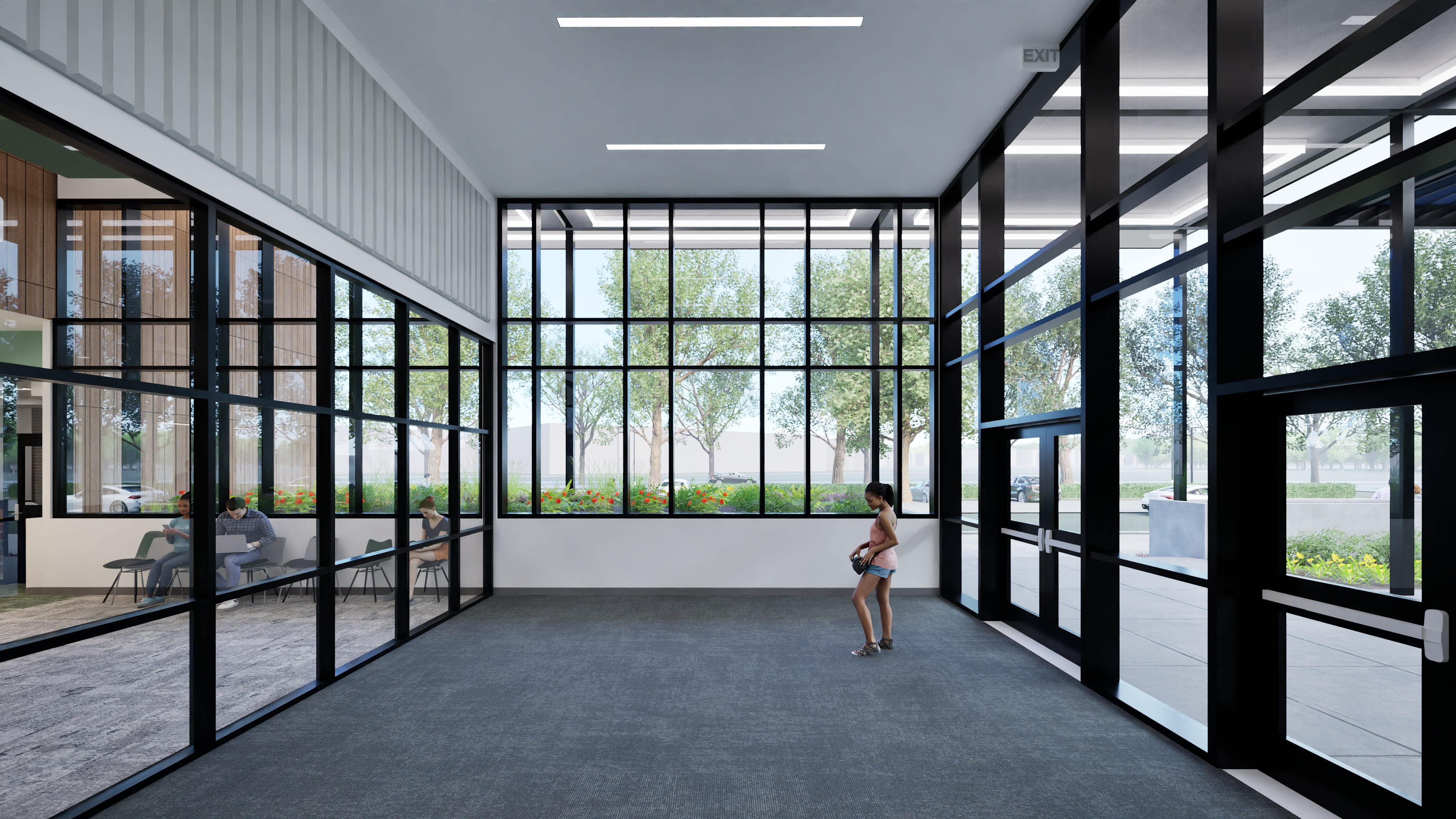 Naaman Forest HS &mdash; glazed entry vestibule