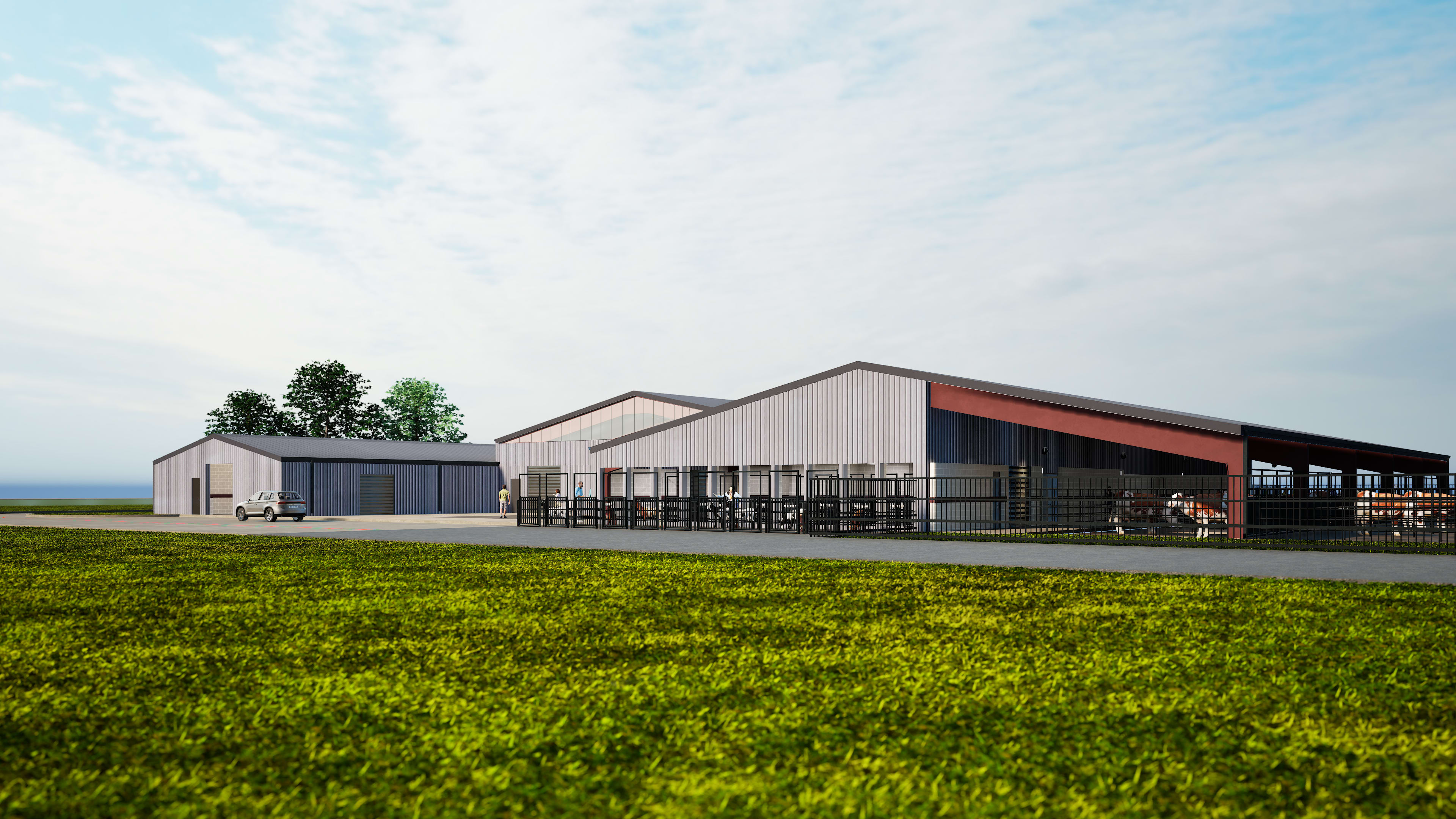 Whitesboro Agriscience Center &mdash; campus from field, full complex