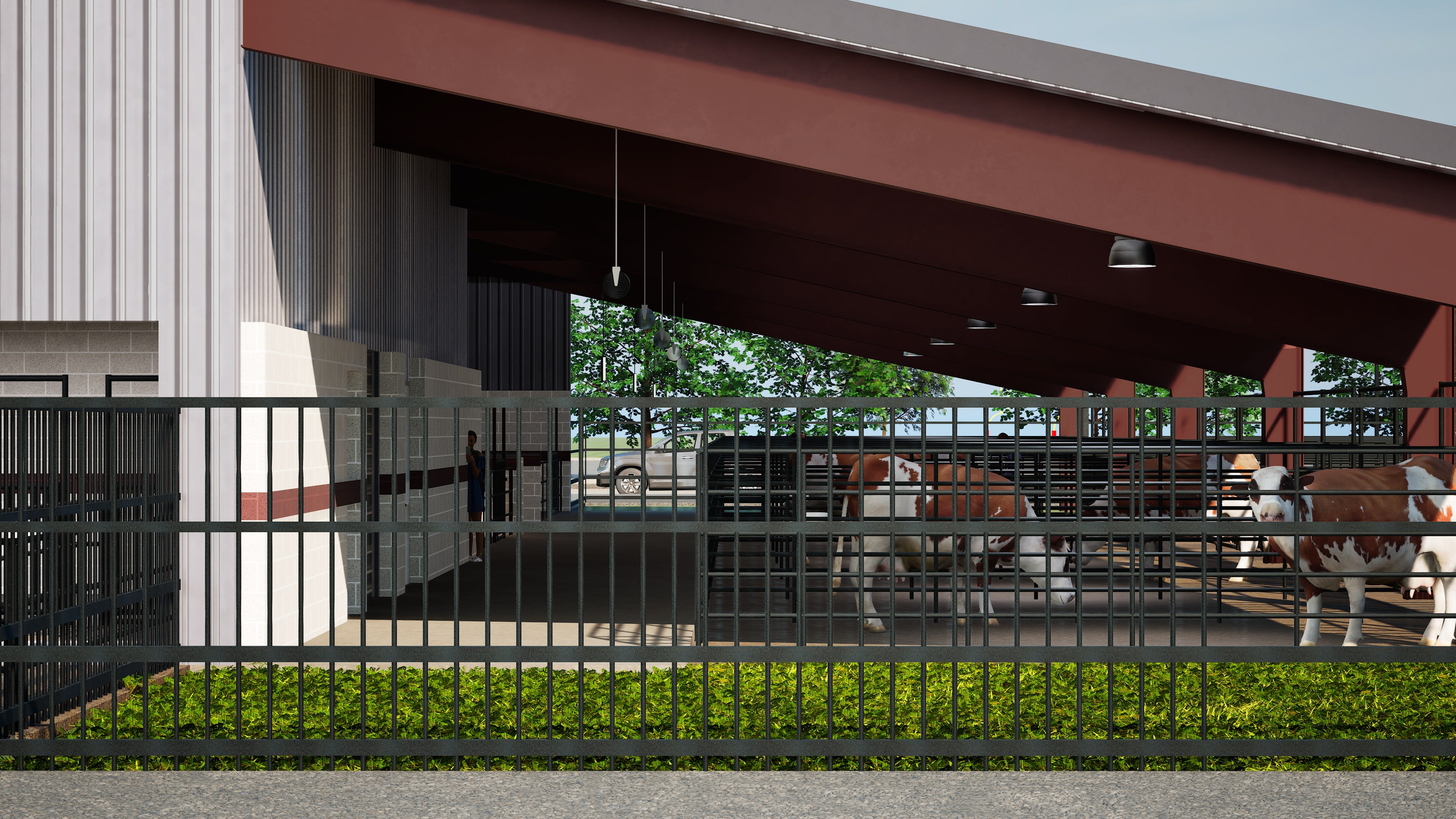 Whitesboro Agriscience Center &mdash; covered livestock pen exterior