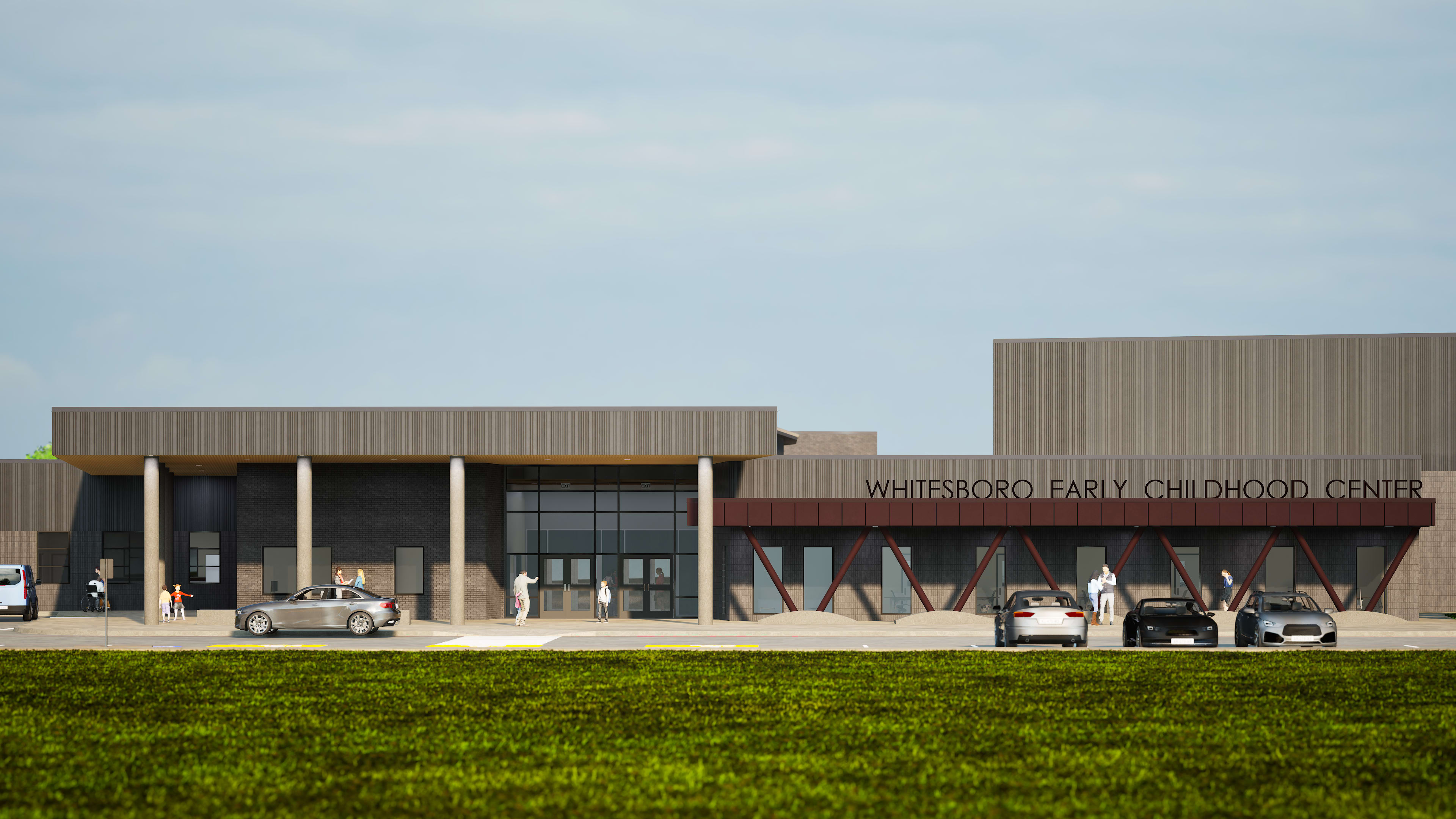 Whitesboro Early Childhood Center &mdash; entry facade alternate angle