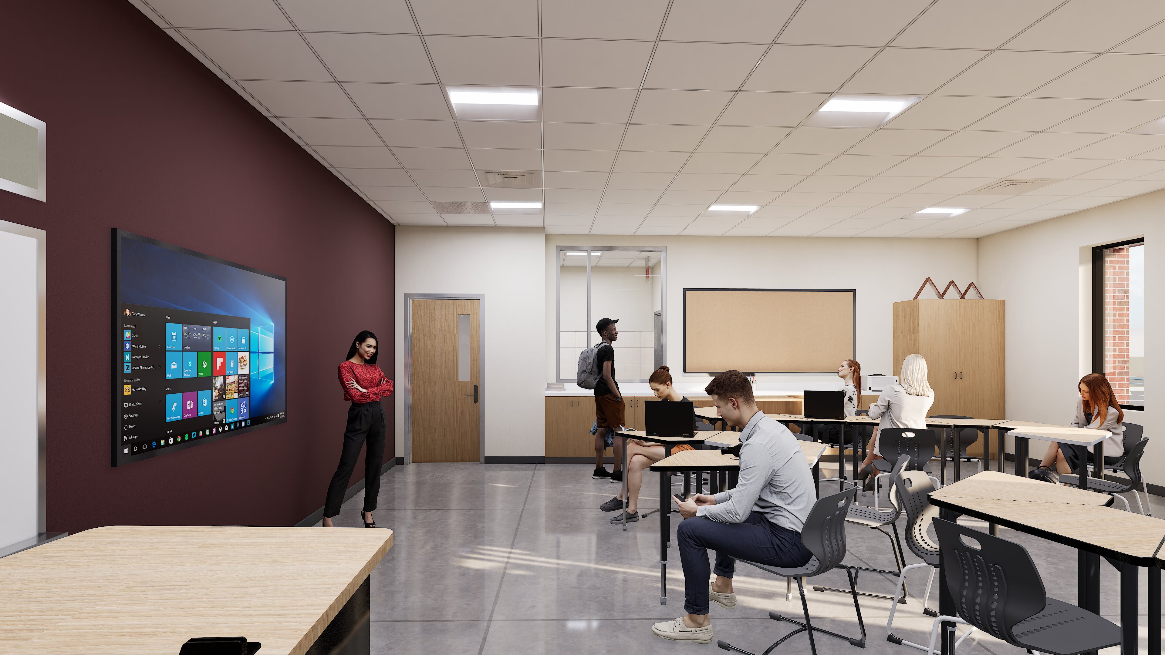 Whitesboro HS &mdash; classroom with interactive display