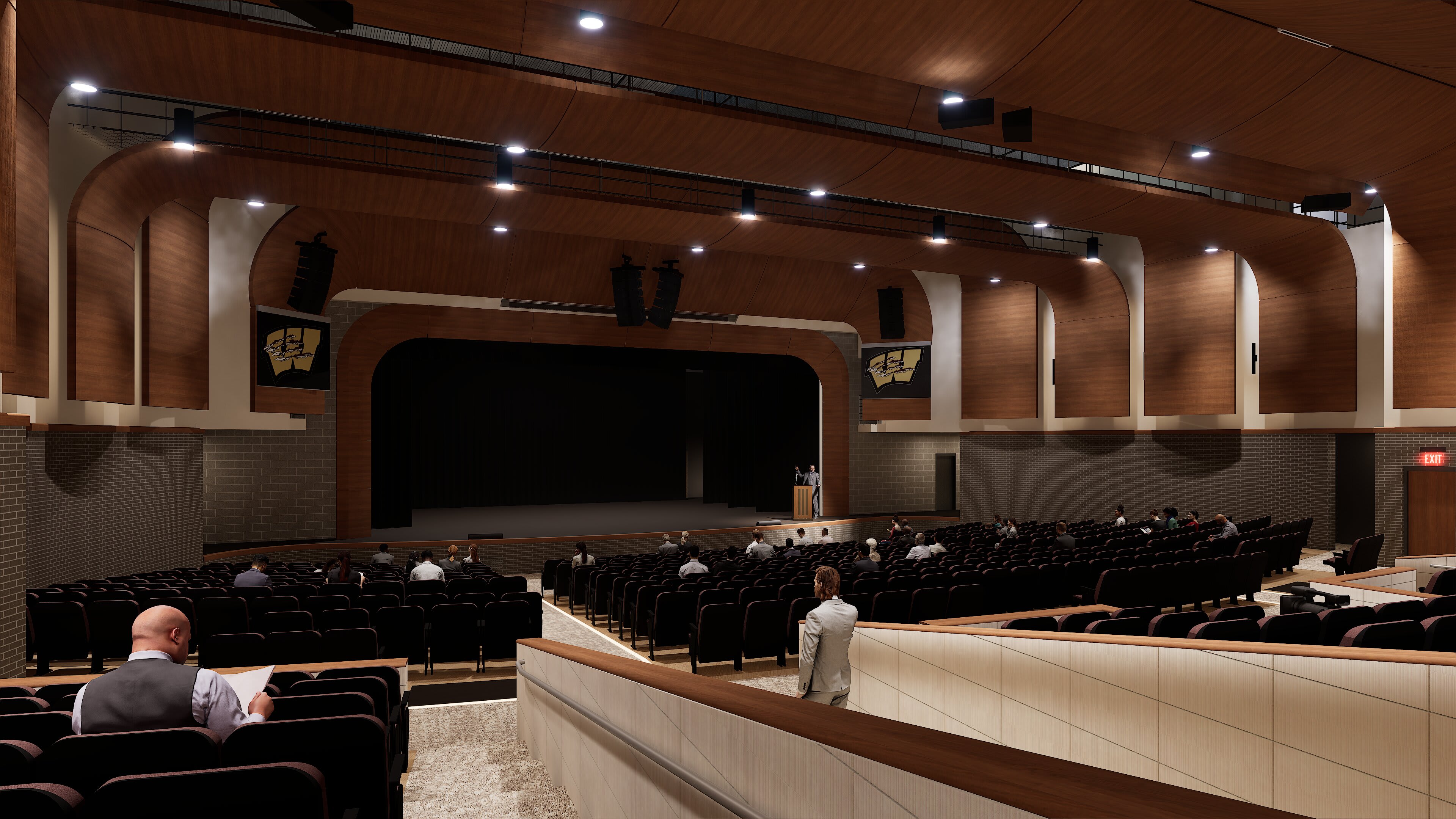 Whitesboro PAC &mdash; 808-seat auditorium house from rear