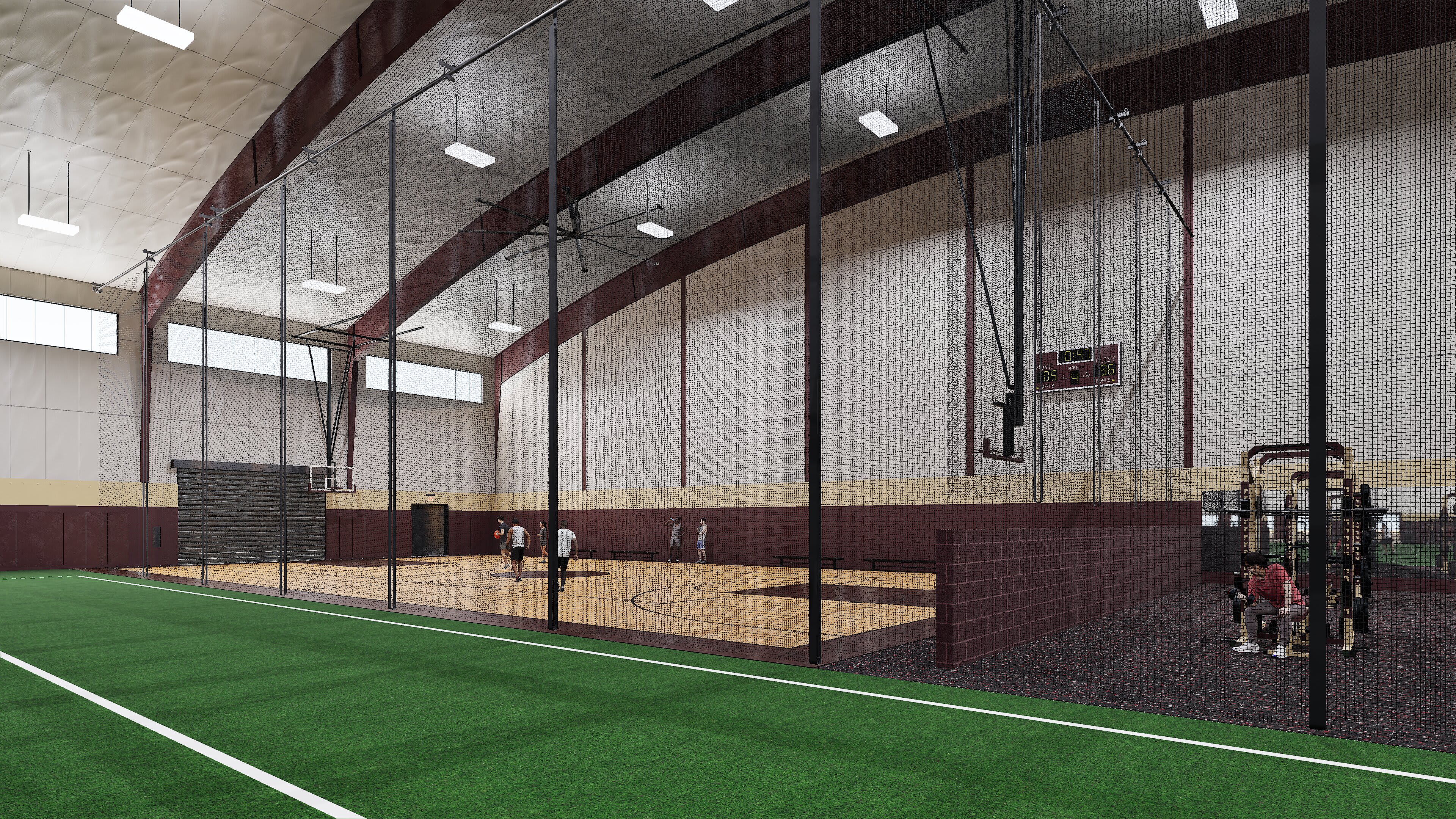 Whitesboro BTC &mdash; batting cage and strength training area