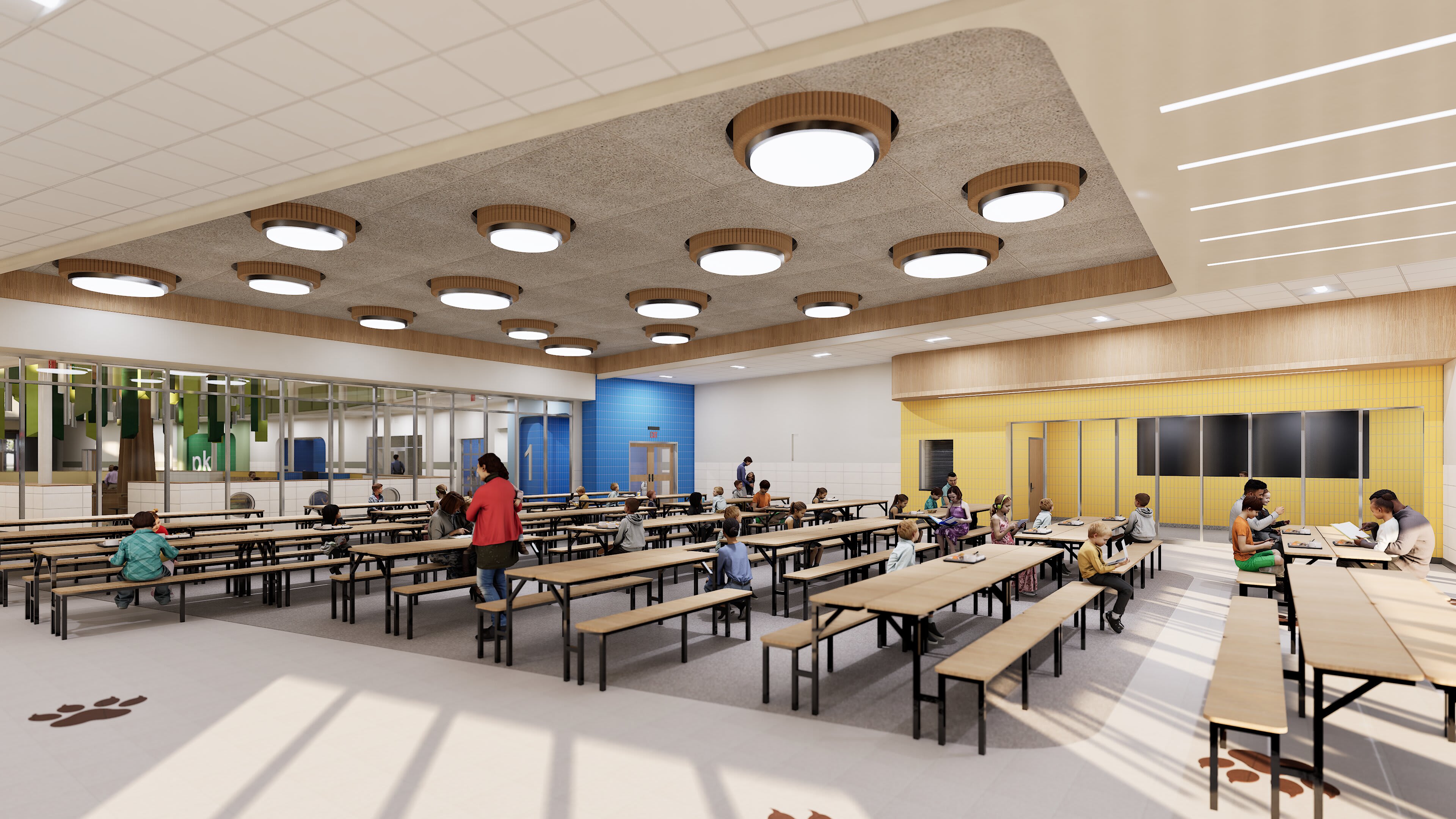 Whitesboro ECC &mdash; cafeteria wide view