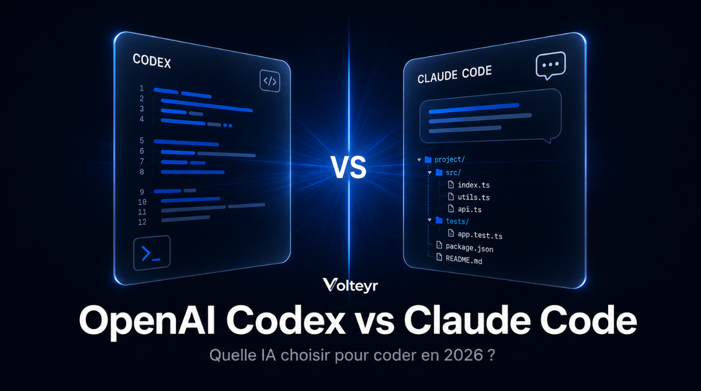 OpenAI Codex vs Claude Code : quelle IA choisir pour coder ? | Volteyr