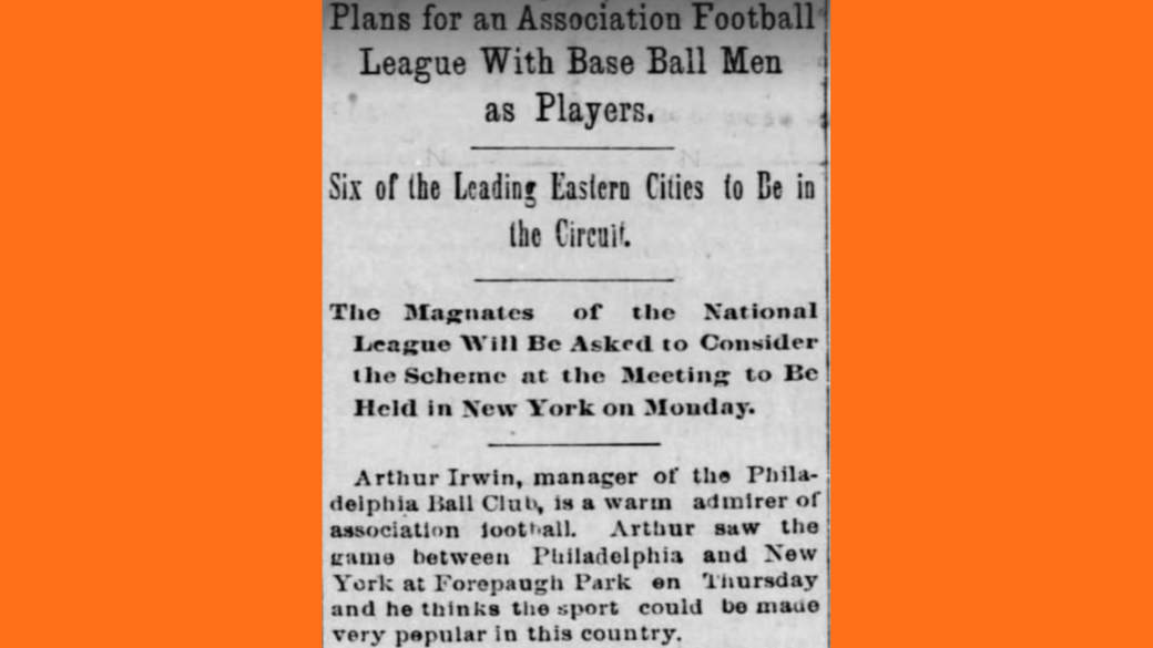 A newspaper clip centered on an orange background