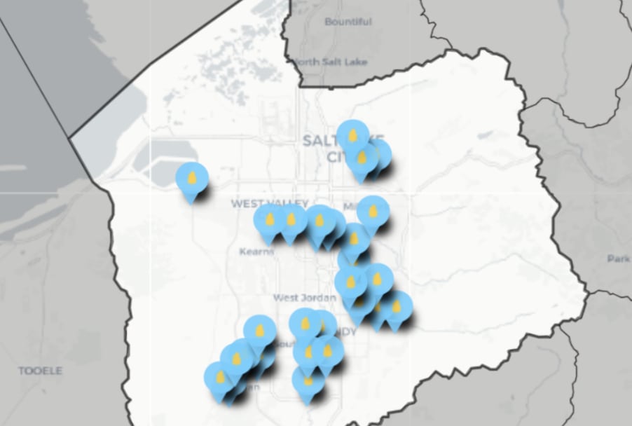 City Cast Salt Lake parks map.