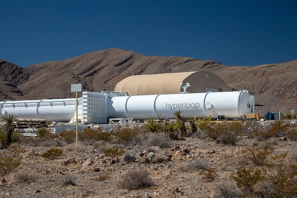 The Hyperloop One test site in the desert north of Las Vegas. (UCG/Getty Images)