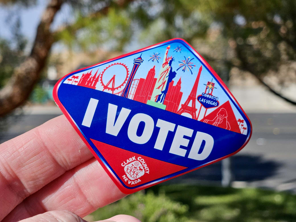 A voting sticker.
