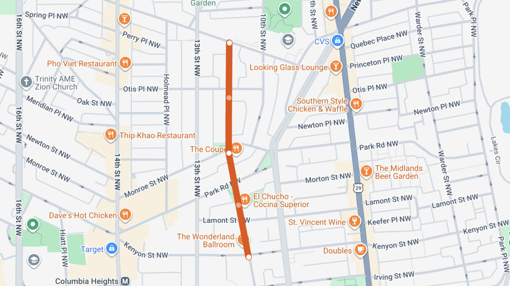 11th Street NW, Columbia Heights. (Google Maps)