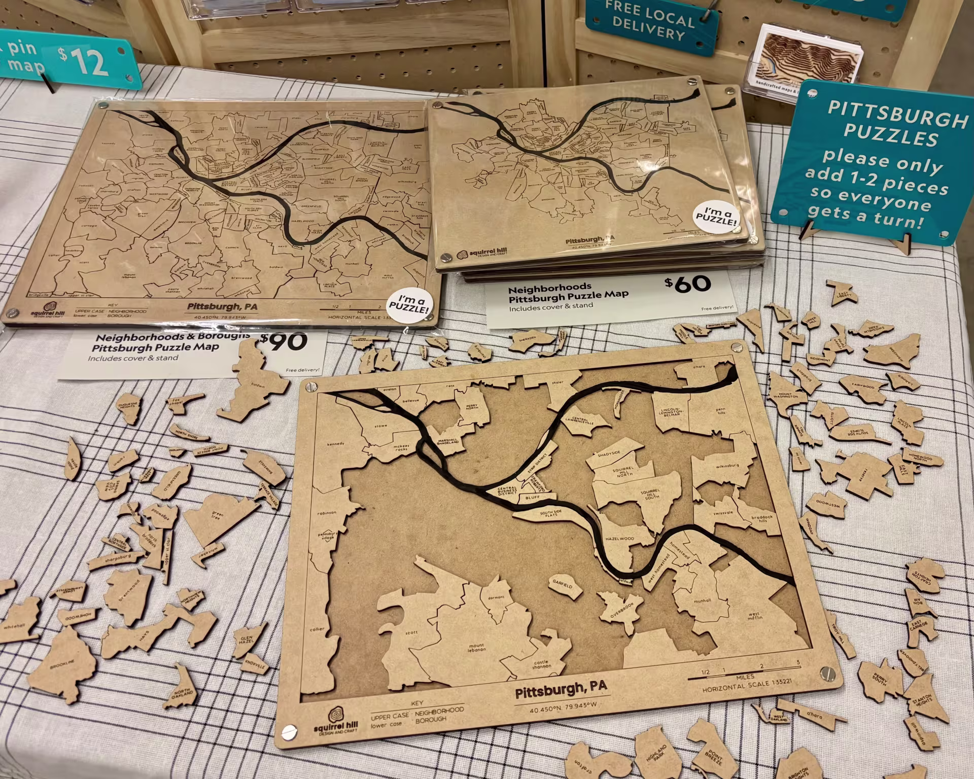 Pittsburgh puzzle map