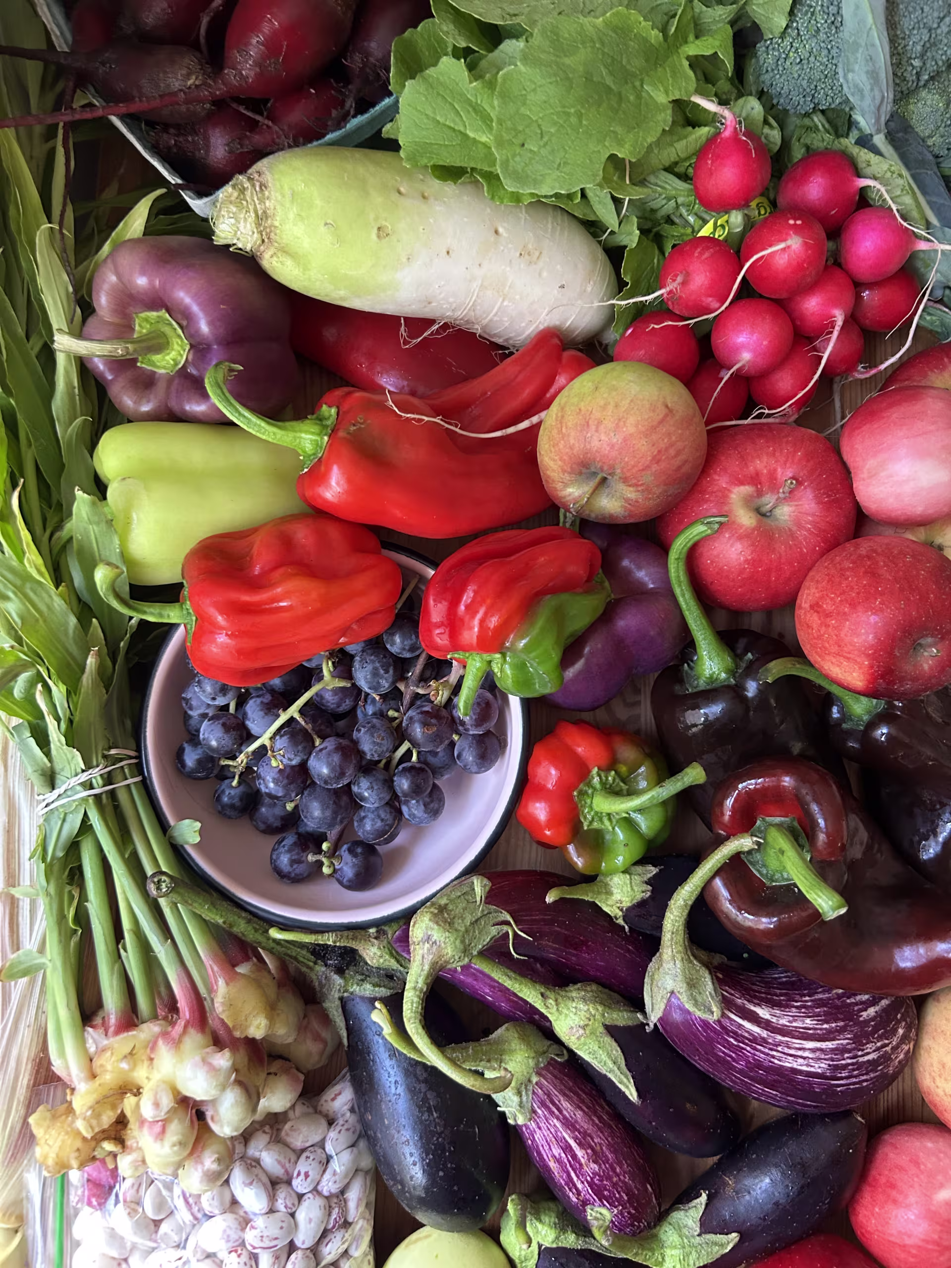 A grouping of vegetables from the PSU Farmers Market.