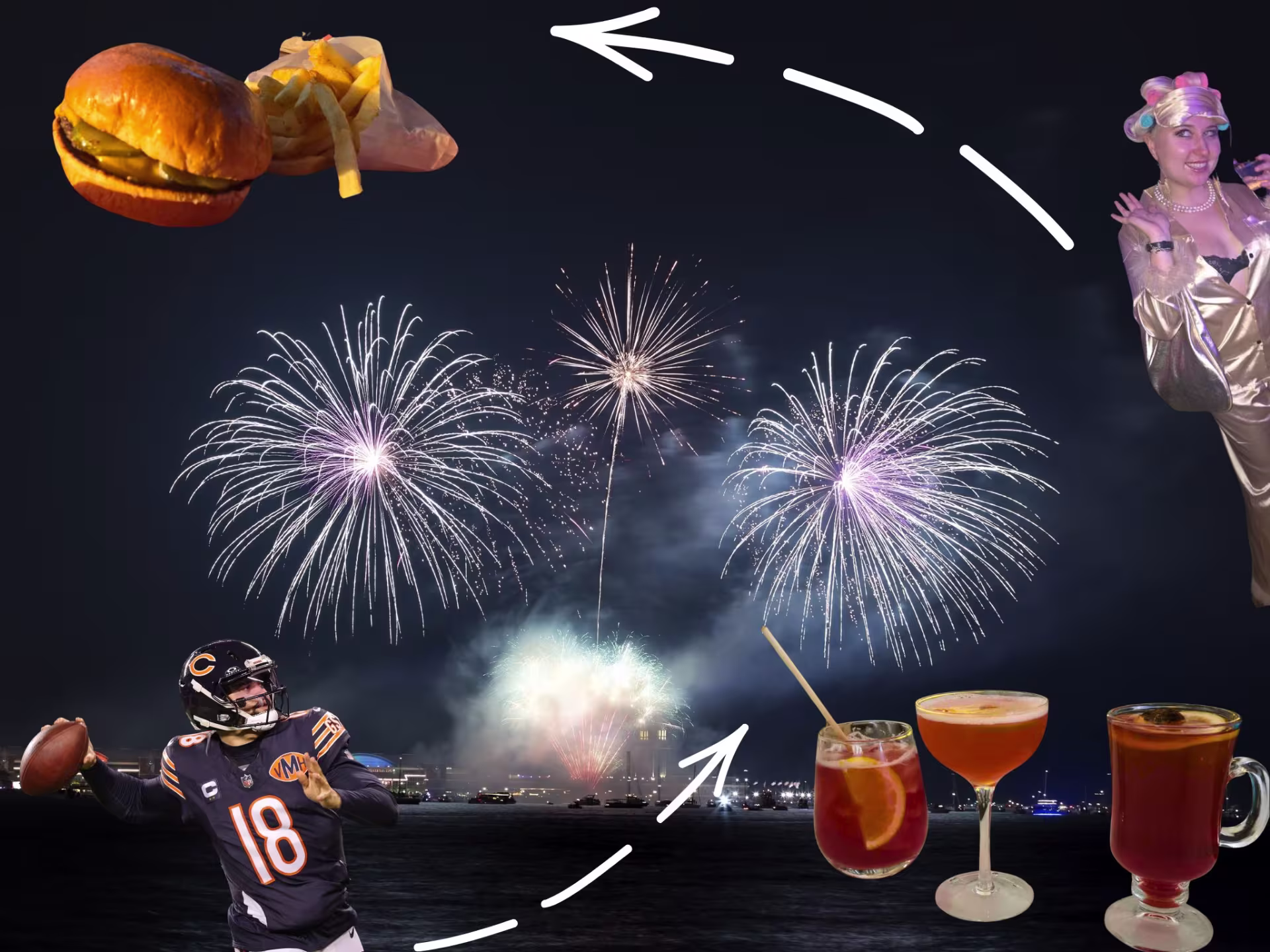 Fireworks, Caleb Williams, Emmi Mack