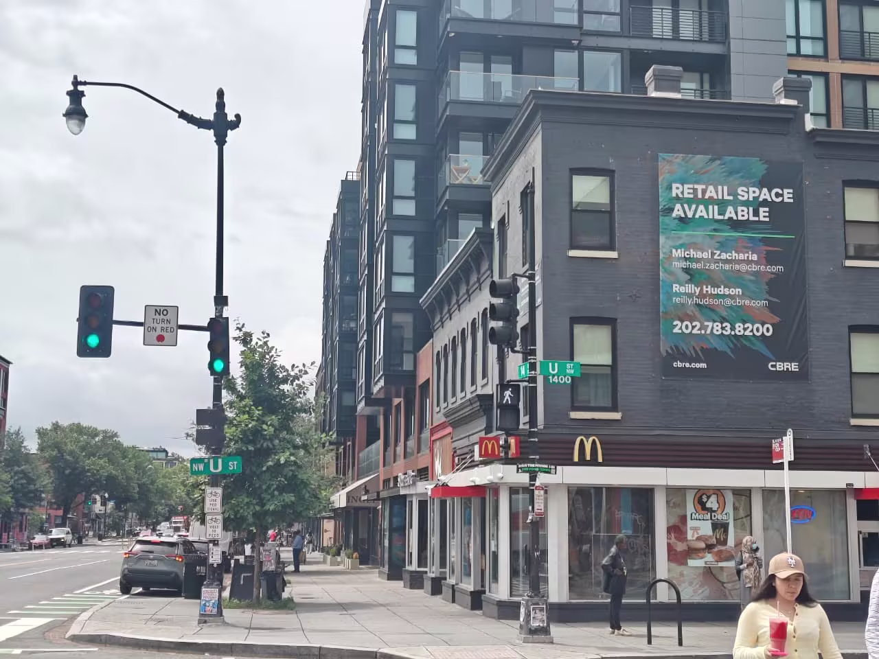 A shot of U and 14th Streets NW in Washington, D.C.