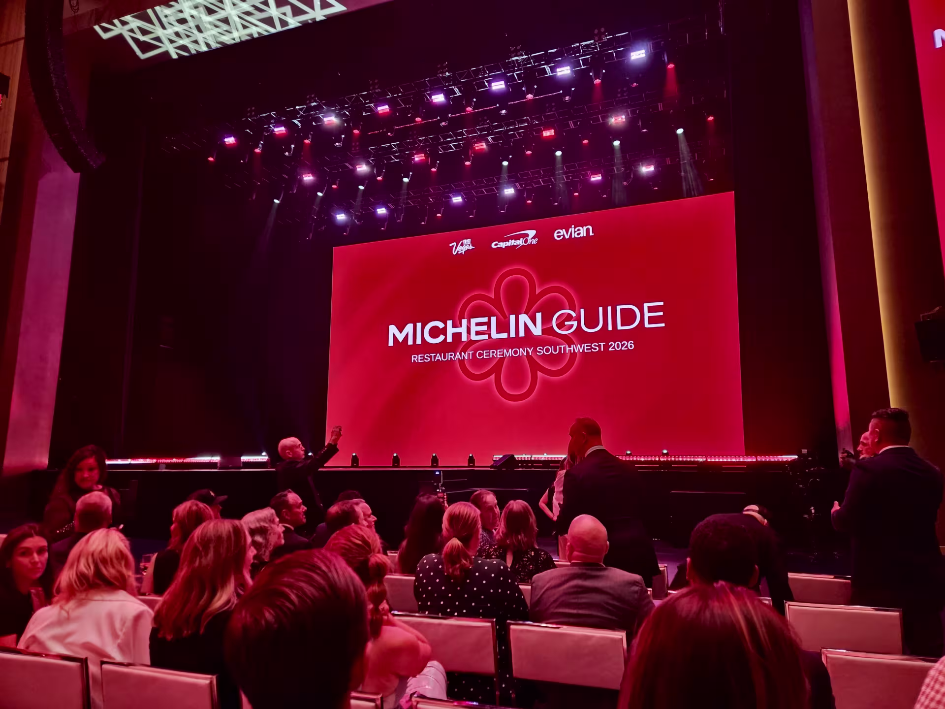 A sign on stage at the Michelin awards presentation. 