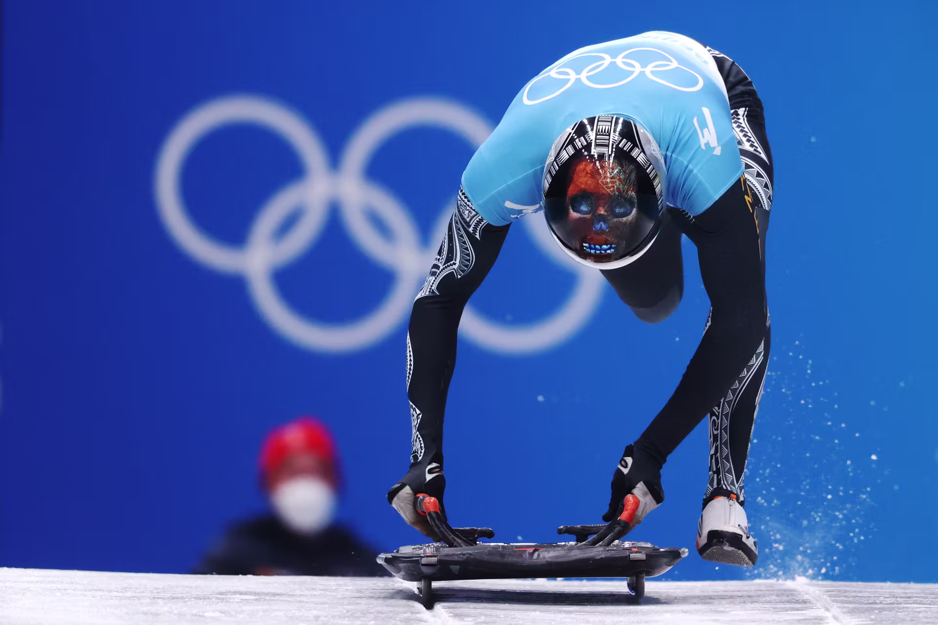 Skeleton athlete at the Beijing 2022 Winter Olympic Games.