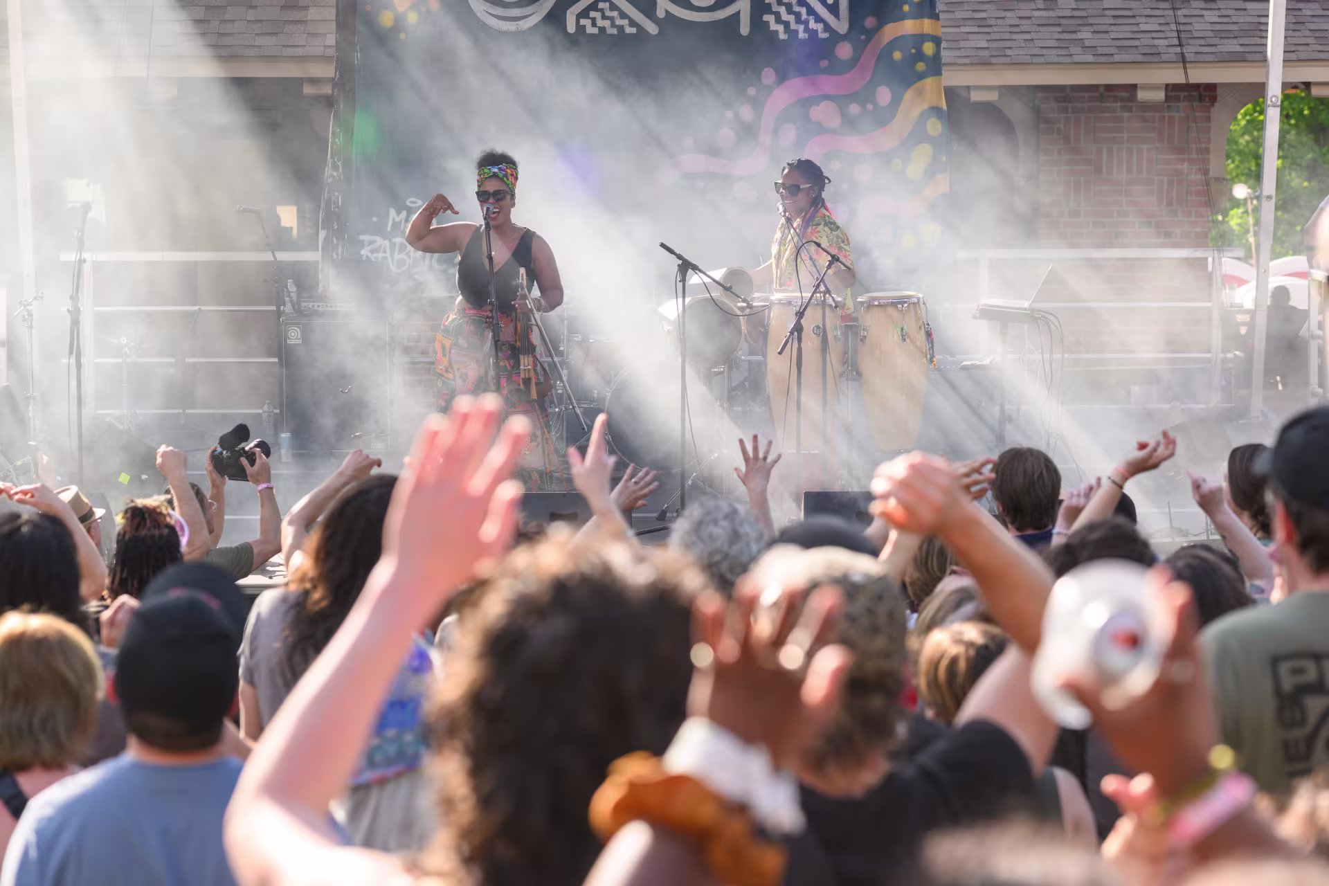 crowd at music festival