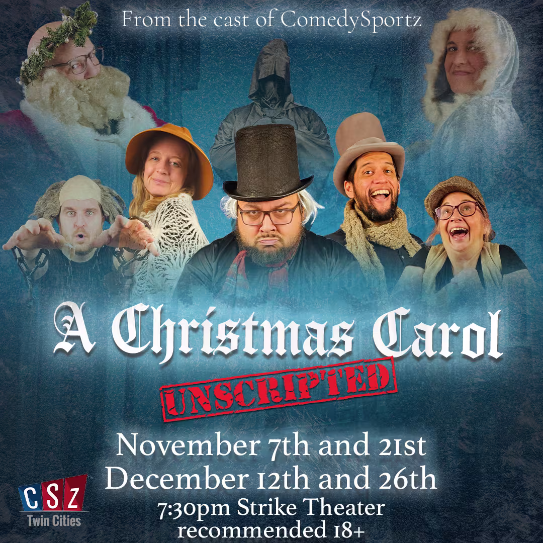 A flyer for A Christmas Carol: Unscripted