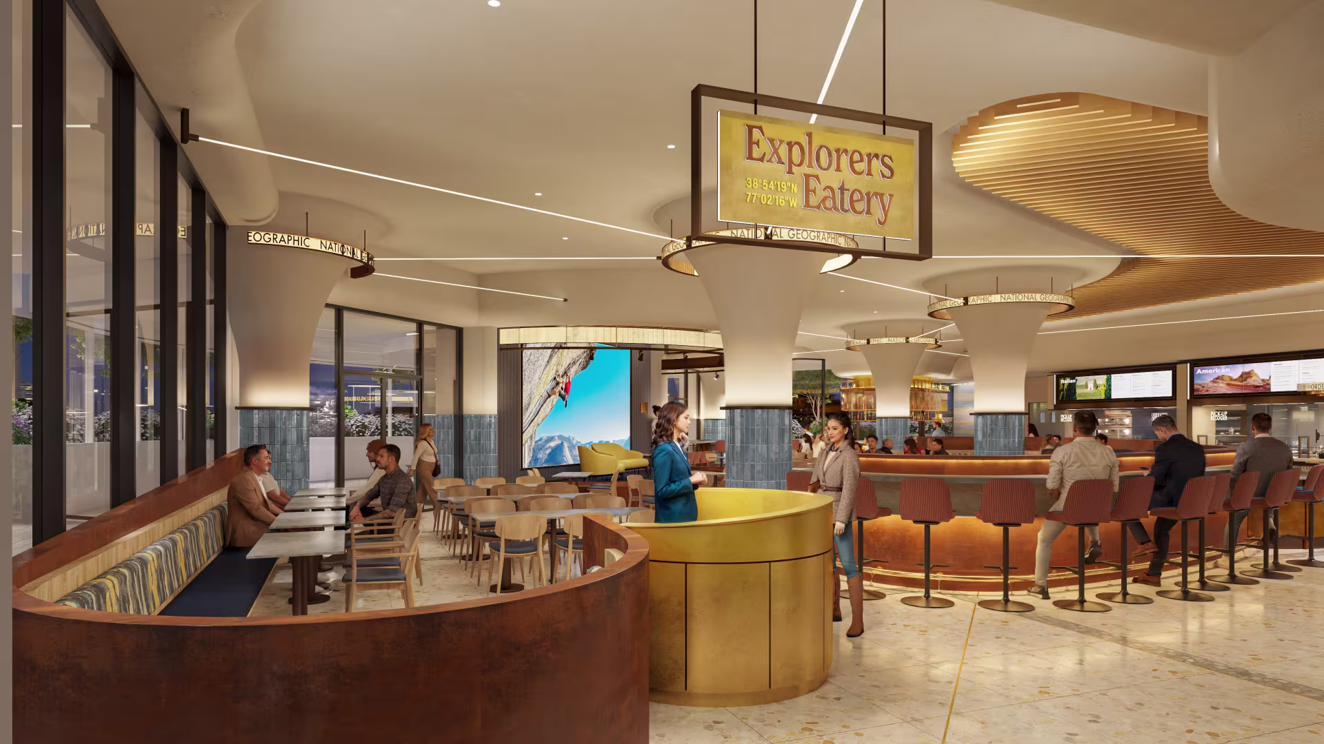 Artist’s rendering of the National Geographic Museum of Exploration’s Eatery, opening in June.

(Courtesy of the National Geographic Society)