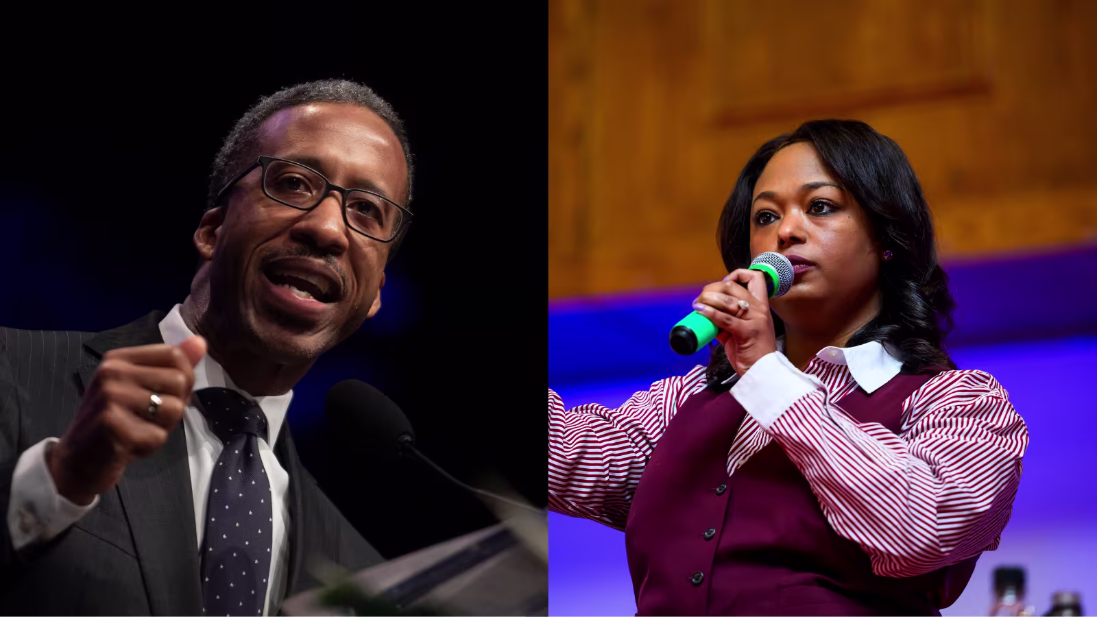 Kenyan McDuffie and Janeese Lewis George. (Pete Kiehart/Marvin Joseph/The Washington Post via Getty Images)