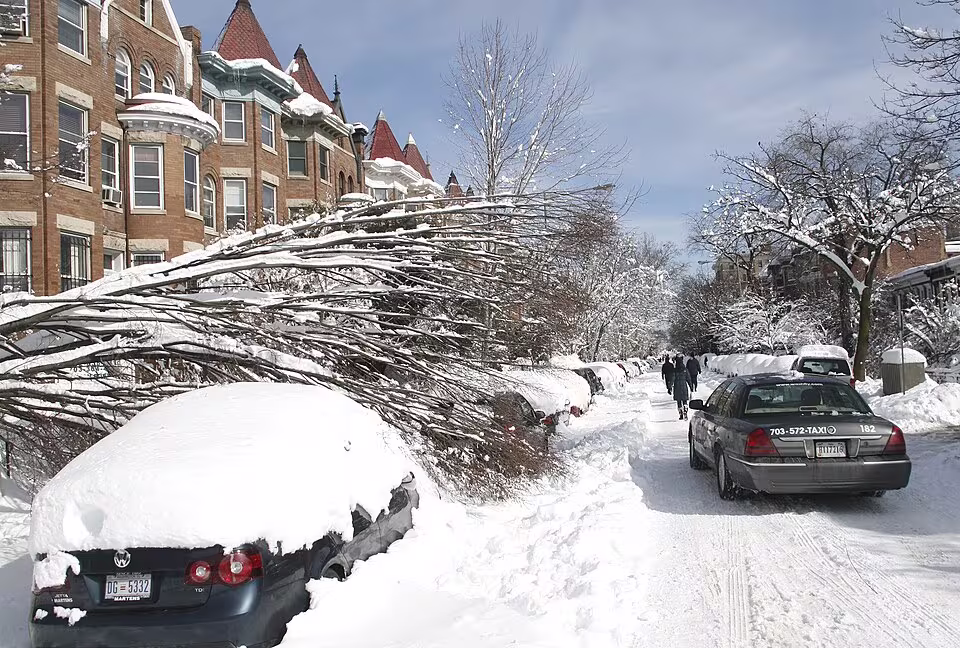T Street, N.W. during the 2010 “Snowmegeddon” storm. (dbking/Wikimedia Commons)