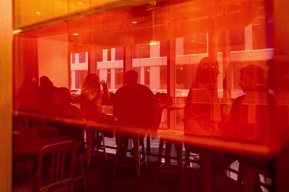 Brave souls attend a Shuffle speed dating event at Compass Coffee. (The Washington Post/Getty Images)