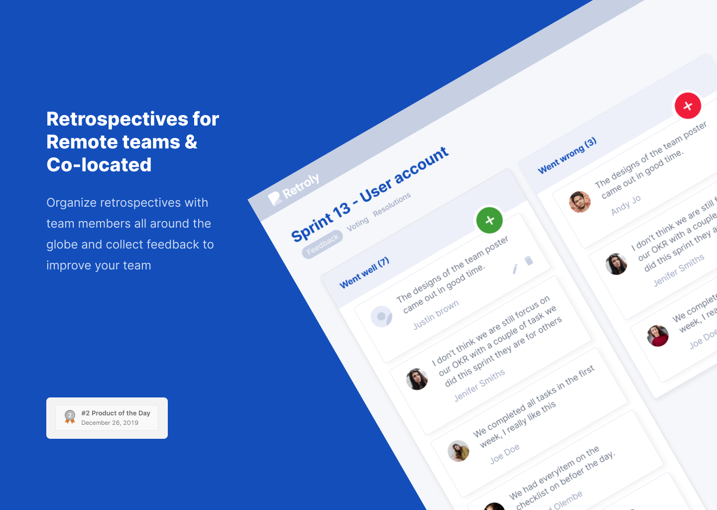 Retroly — feedback and voting stage