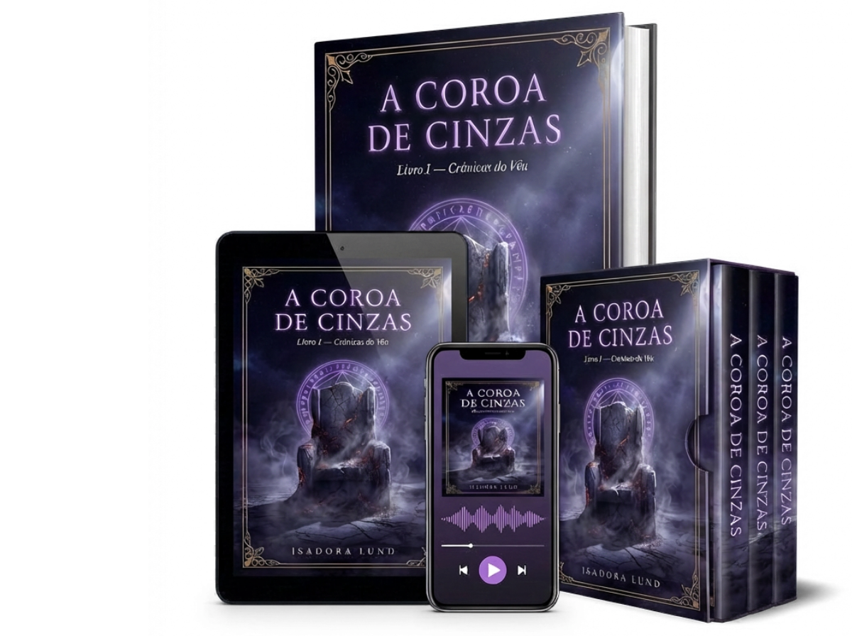 Livro físico, tablet com ebook e fones de ouvido — os três formatos Verse Livros