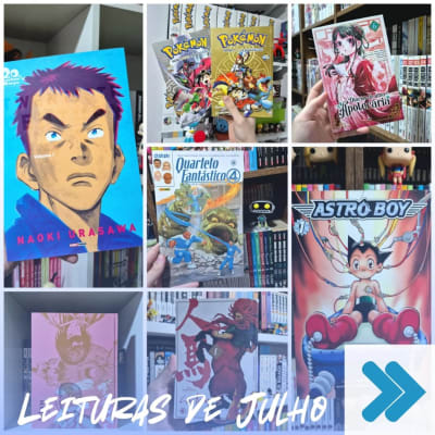 Minhas leituras de Julho! Esse mês eu decidi ler os volumes 1 que tenho na coleção, mas não cheguei nem na metade ainda 😳 No total foram…