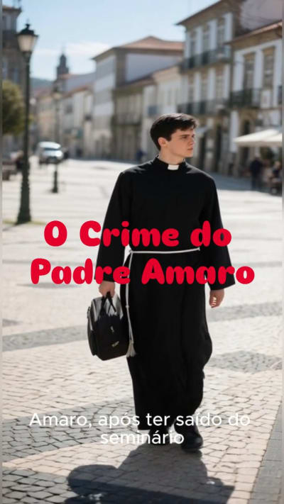 O Crime do Padre Amaro — um dos romances mais polêmicos do Realismo! Um jovem padre, um amor proibido e um destino marcado por escolhas…