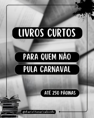 LIVROS CURTOS PARA QUEM NÃO PULA CARNAVAL Aqui o único trio elétrico é o da ansiedade, do café e dos livros curtinhos. Enquanto o povo tá…