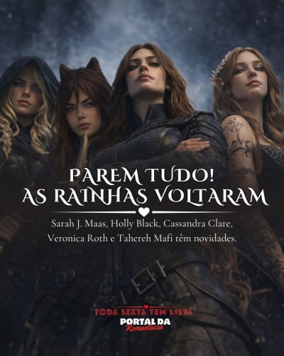 ✨ Toda sexta tem lista ✨ As rainhas voltaram. 👑📚 Sarah J. Maas, Holly Black, Cassandra Clare, Veronica Roth e Tahereh Mafi marcaram uma…