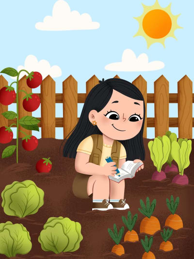 🍎 Legumes & frutinhas 🥕 Essas ilustrações foram feitas para o livro didático “Lívia, a Pequena Bióloga”. A Lívia é uma pequena aspirante…